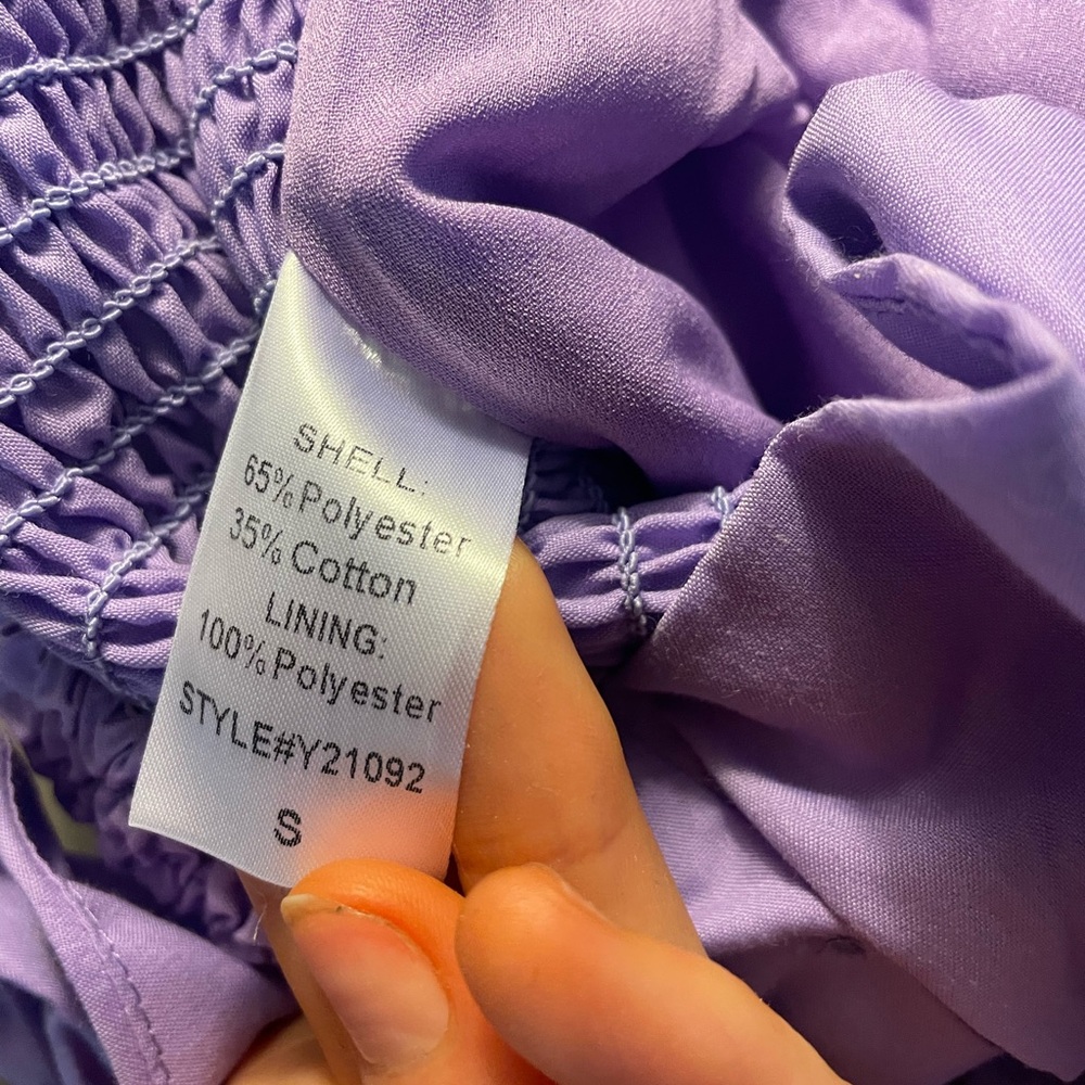 Do + Be Purple Strapless Ruffled Top - Picture 5 of 5